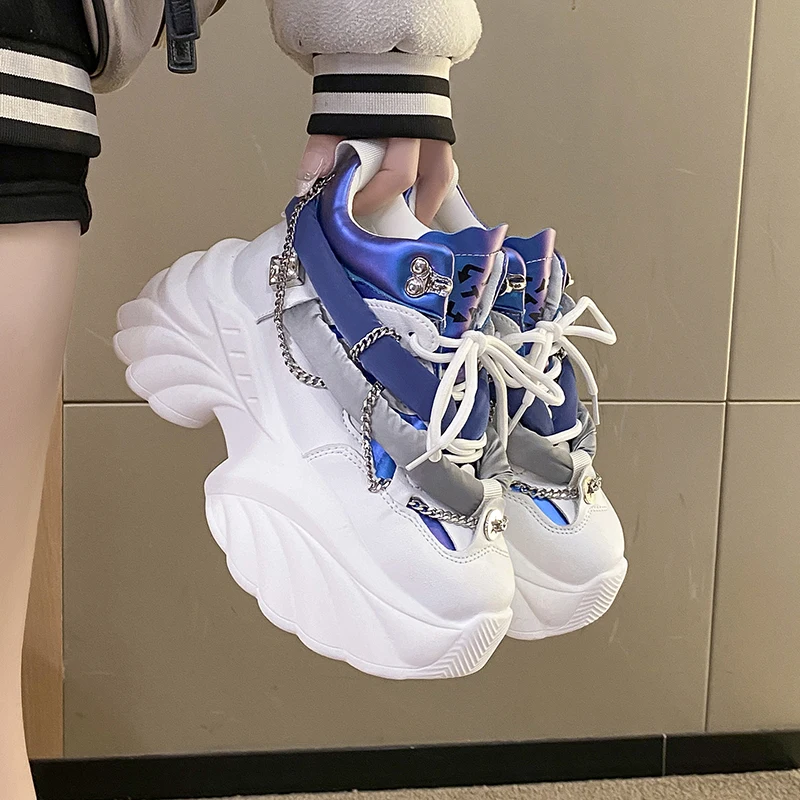 Running Shoes Women - 러블리 카와이 여성 스니커즈, 웨지 캐주얼